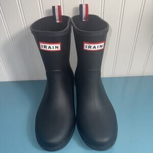 rain boots wellies size 38 ladies Navy red white & blue tags READ!!!